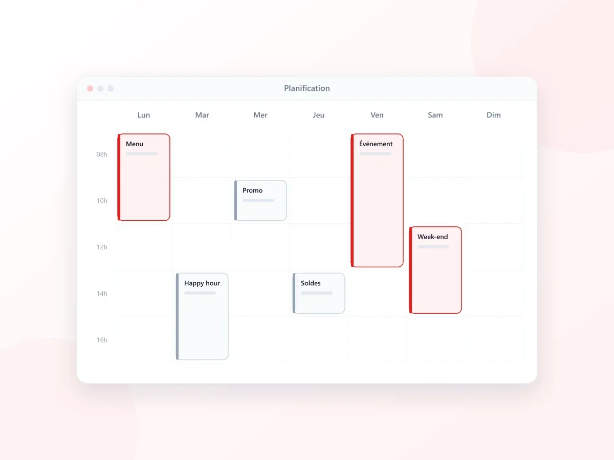 Planification horaire et calendaire des pages d'un diaporama d'affichage dynamique dans Live Display